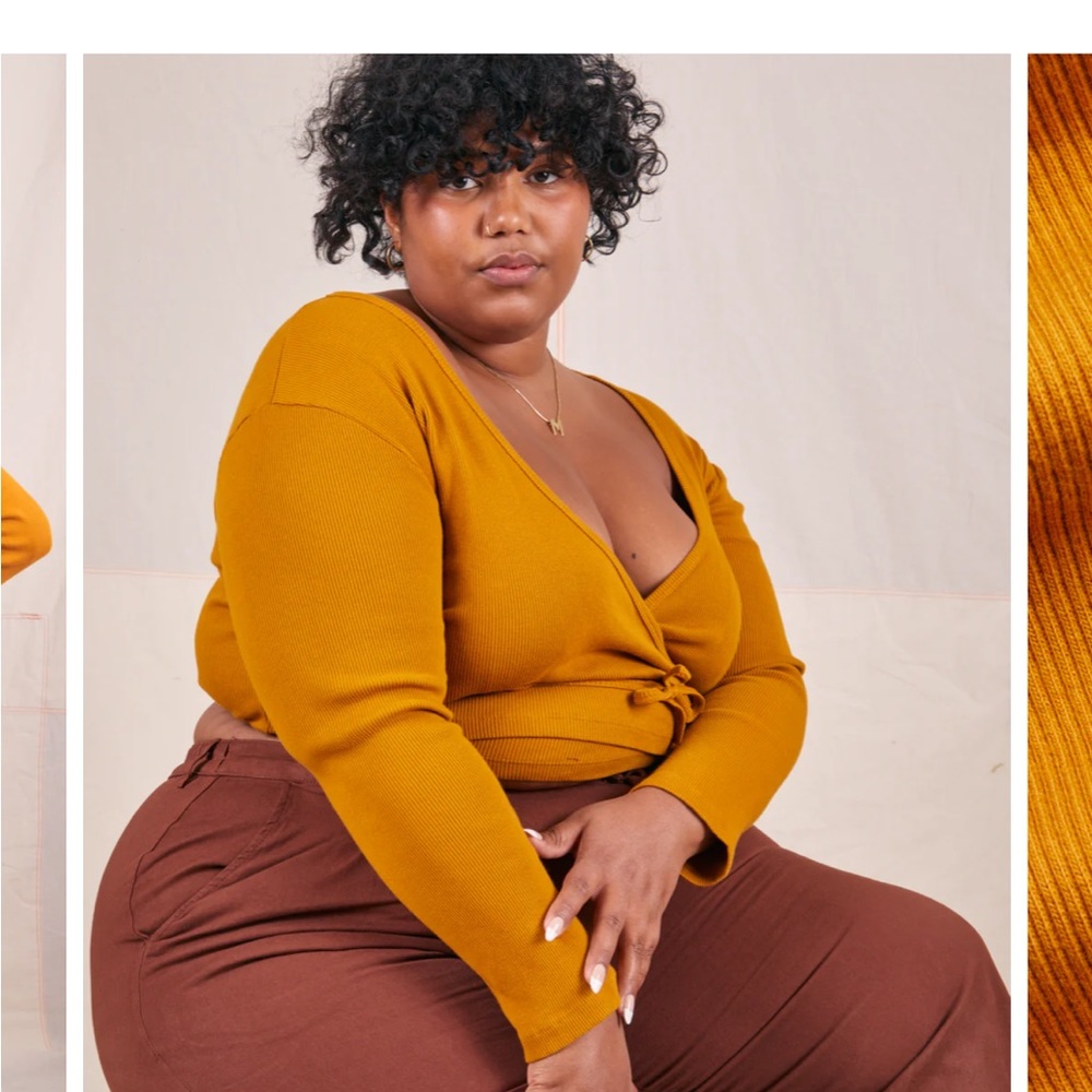Big Bud Press Wrap Top in Spicy Mustard - size 3